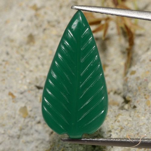 6.30ct Natural Verde médio Ágata, Chique, Translúcido