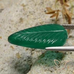 Ágata Verde médio Natural 6.30ct, Chique, Translúcido