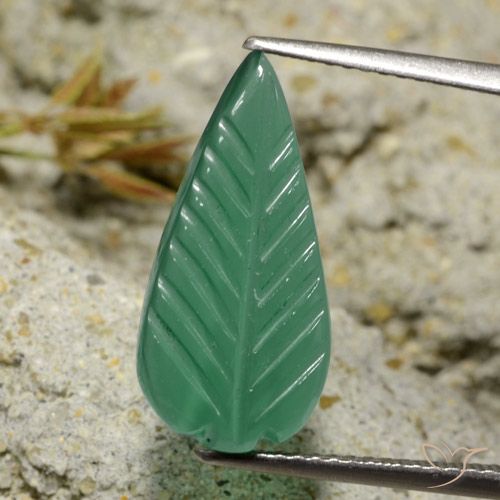 4.04ct Natural verde quente Ágata, Chique, Translúcido