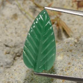 Ágata verde natural 2,54ct, forma extravagante, translúcido
