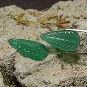 Pedras preciosas de Ágata verde quente natural de 8.55 ct, Chique, Translúcido