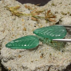 Pedras preciosas de Ágata Verde médio natural de 6.05 ct, Chique, Translúcido