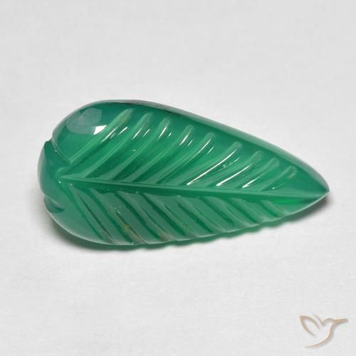 Ágata Verde médio Natural 4.92ct, Chique, Translúcido