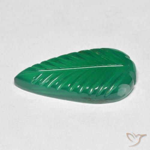 Ágata Verde médio Natural 4.92ct, Chique, Translúcido