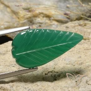 Ágata Verde médio Natural 5.06ct, Chique, Translúcido