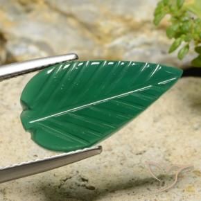 Ágata Verde médio Natural 4.54ct, Flor cortada, Translúcido