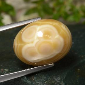 Ágata multicolorido natural 14,86ct, corte oval, opaco