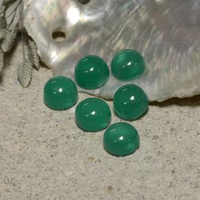 Pedras preciosas de ágata verde natural de 2,01 ct, corte redondo, transparente
