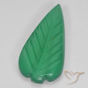 Ágata Verde médio Natural 2.38ct, Flor cortada, Translúcido