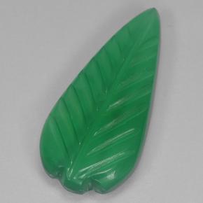 Ágata verde natural 3,14ct, corte flor, transparente
