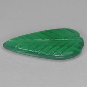 Ágata verde natural 3,14ct, corte flor, transparente