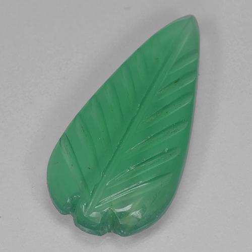 Ágata Verde médio Natural 2.54ct, Forma extravagante, Transparente