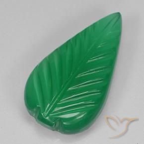Ágata Verde médio Natural 3.87ct, Flor cortada, Translúcido