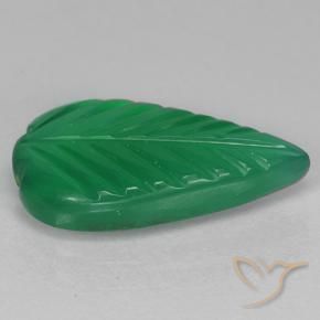 Ágata Verde médio Natural 3.87ct, Flor cortada, Translúcido