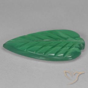 Ágata Verde médio Natural 2.41ct, Flor cortada, Transparente