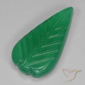 Ágata verde natural 3,23ct, corte flor, translúcido