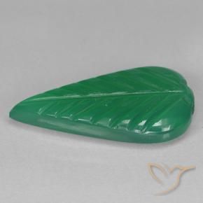 Ágata verde natural 3,23ct, corte flor, translúcido