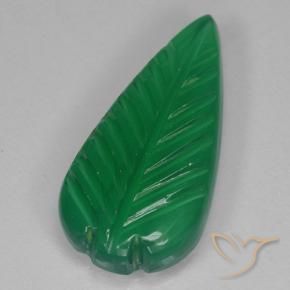 Ágata Verde médio Natural 3.75ct, Flor cortada, Translúcido