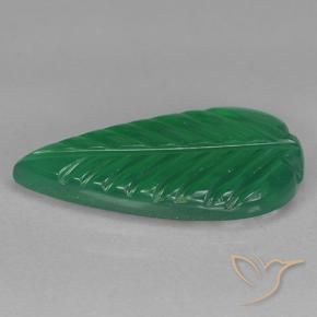 Ágata Verde médio Natural 3.75ct, Flor cortada, Translúcido
