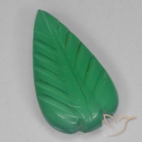 Ágata Verde médio Natural 2.62ct, Flor cortada, Transparente