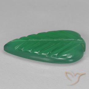 Ágata Verde médio Natural 2.62ct, Flor cortada, Transparente