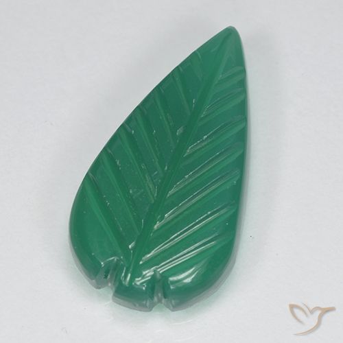 4.01ct Natural Verde médio Ágata, Flor cortada, Translúcido