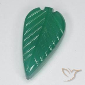 Ágata Verde médio Natural 4.01ct, Flor cortada, Translúcido
