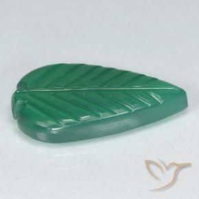 Ágata Verde médio Natural 4.01ct, Flor cortada, Translúcido