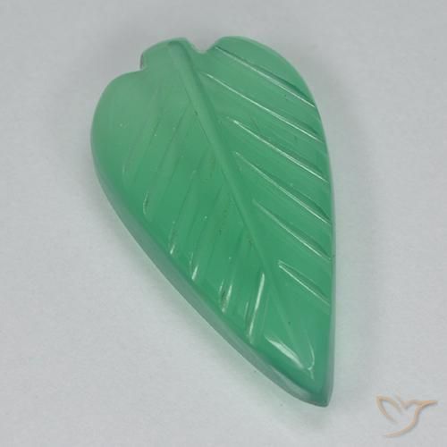 Ágata verde escuro Natural 3.39ct, Chique, Transparente