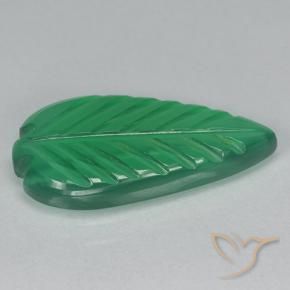 Ágata Verde médio Natural 3.72ct, Flor cortada, Translúcido