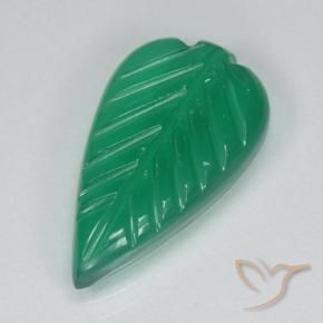 Ágata Verde médio Natural 3.59ct, Flor cortada, Translúcido