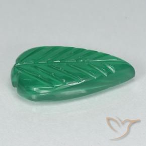 Ágata Verde médio Natural 3.59ct, Flor cortada, Translúcido