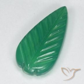 Ágata Verde médio Natural 3.14ct, Flor cortada, Translúcido