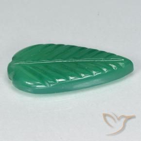 Ágata Verde médio Natural 3.14ct, Flor cortada, Translúcido