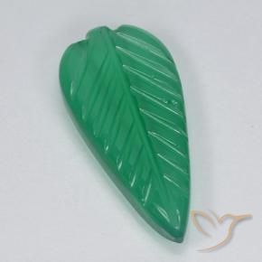 Ágata Verde médio Natural 3.24ct, Flor cortada, Translúcido