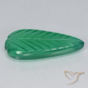 Ágata Verde médio Natural 3.24ct, Flor cortada, Translúcido
