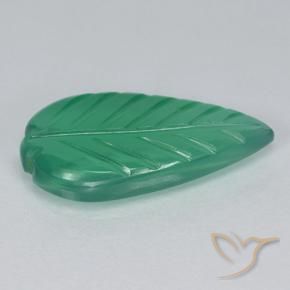 Ágata Verde médio Natural 3.09ct, Flor cortada, Translúcido