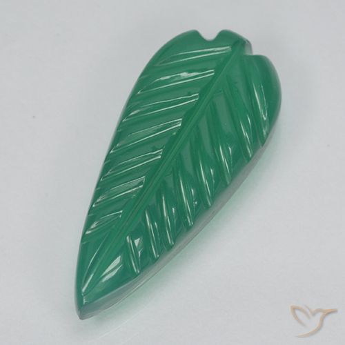 3.49ct Natural verde quente Ágata, Flor cortada, Translúcido