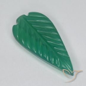 Ágata Verde médio Natural 2.09ct, Flor cortada, Translúcido