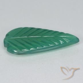 Ágata Verde médio Natural 2.09ct, Flor cortada, Translúcido