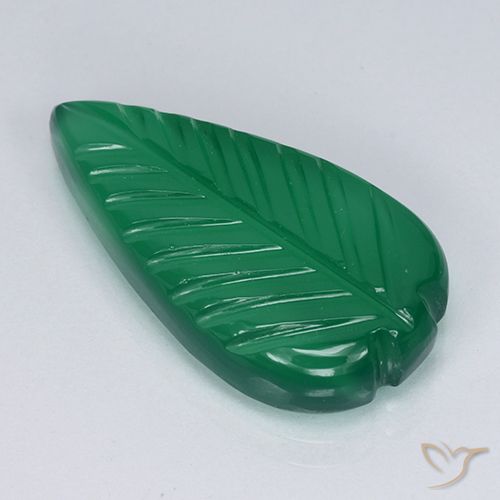 4.56ct Natural verde quente Ágata, Flor cortada, Translúcido