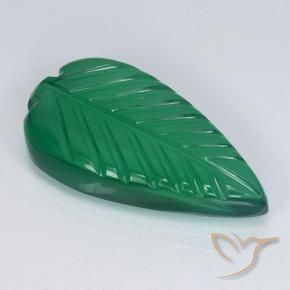 Ágata verde quente Natural 4.56ct, Flor cortada, Translúcido
