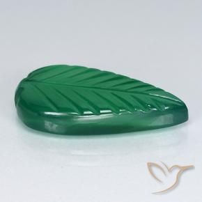 Ágata verde quente Natural 4.56ct, Flor cortada, Translúcido