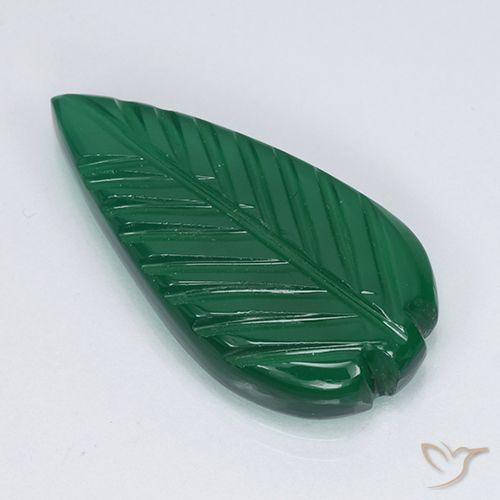 3.17ct Natural Verde floresta Ágata, Flor cortada, Translúcido