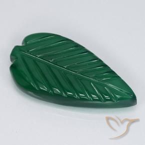 Ágata Verde floresta Natural 3.17ct, Flor cortada, Translúcido