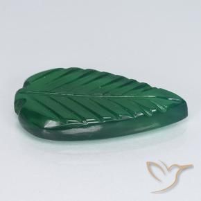 Ágata Verde floresta Natural 3.17ct, Flor cortada, Translúcido