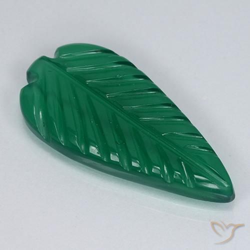 Ágata Verde profundo médio Natural 3.17ct, Chique, Translúcido