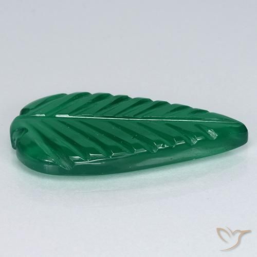 Ágata Verde profundo médio Natural 3.17ct, Chique, Translúcido