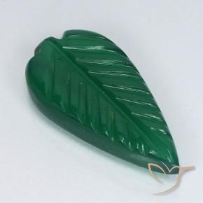 Ágata Verde médio Natural 3.23ct, Flor cortada, Translúcido