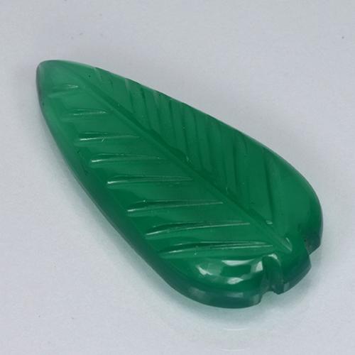 Ágata verde natural 3,07ct, forma extravagante, translúcido